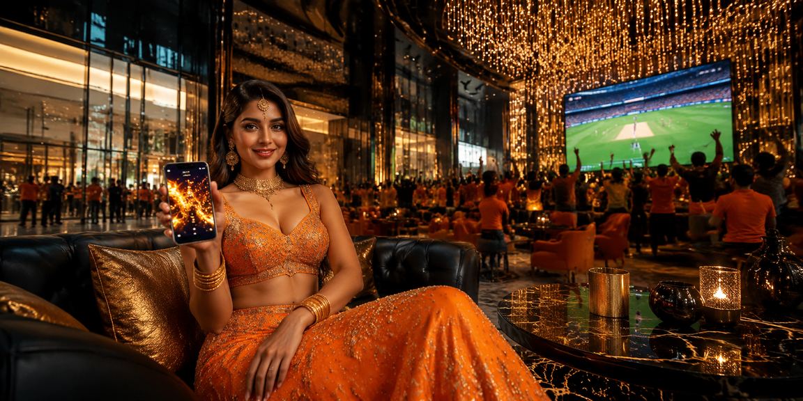 Indian user responsibly enjoying cricket betting on mobile device