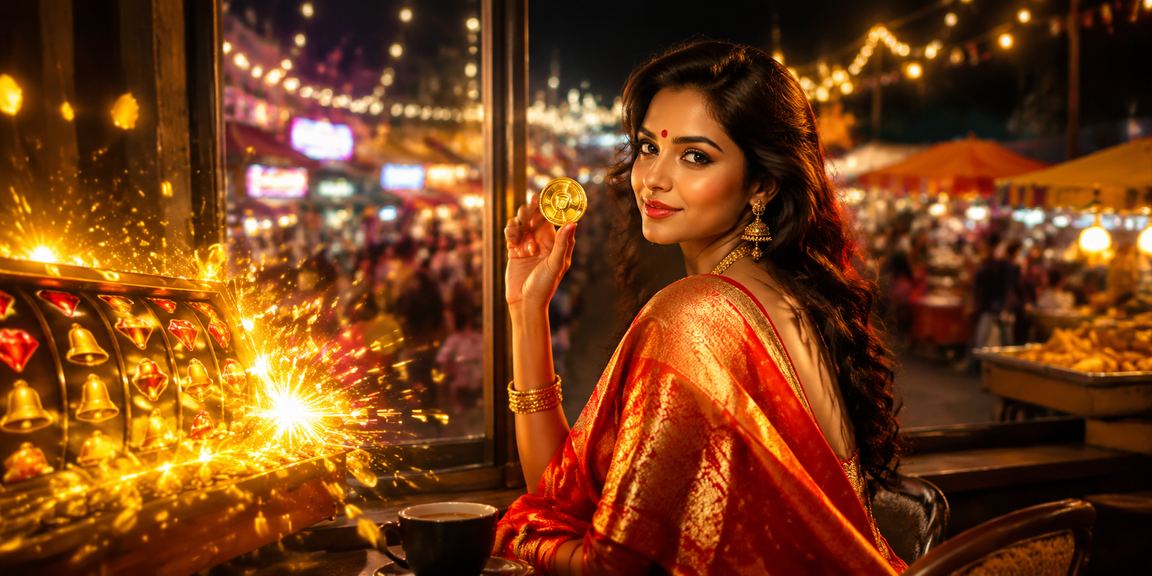 Vibrant slot gaming on mobile screen in India